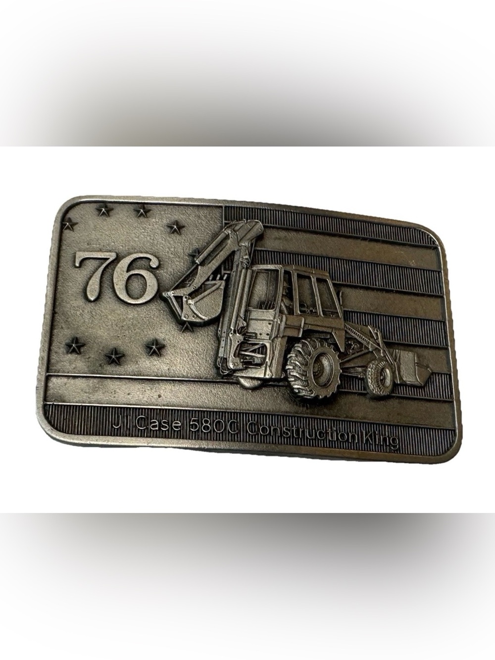 Vintage Case 580C Construction King Belt Buckle 1976 Bicentennial Limited